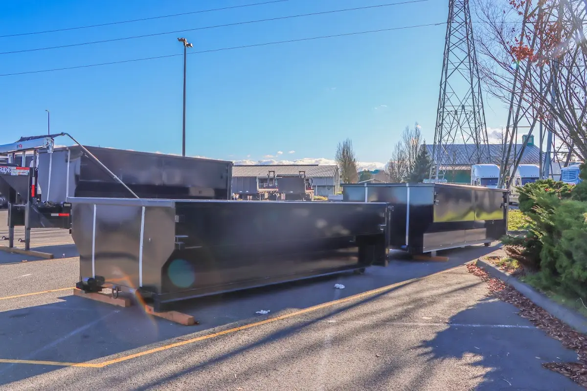 Roll-off dumpster ready for waste disposal at job site for Commercial Dumpster Rental in Monahans